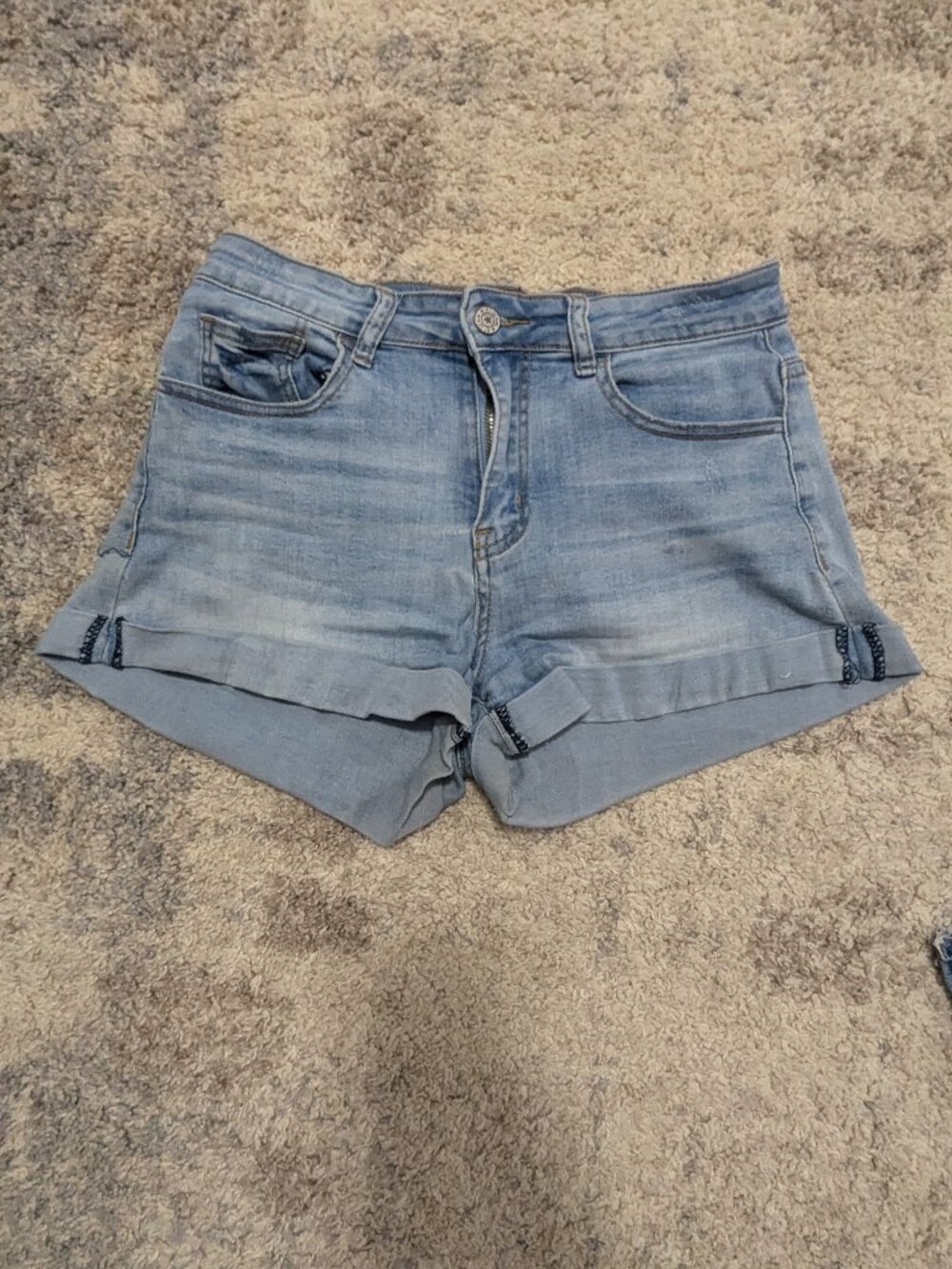 Light Blue Denim Shorts